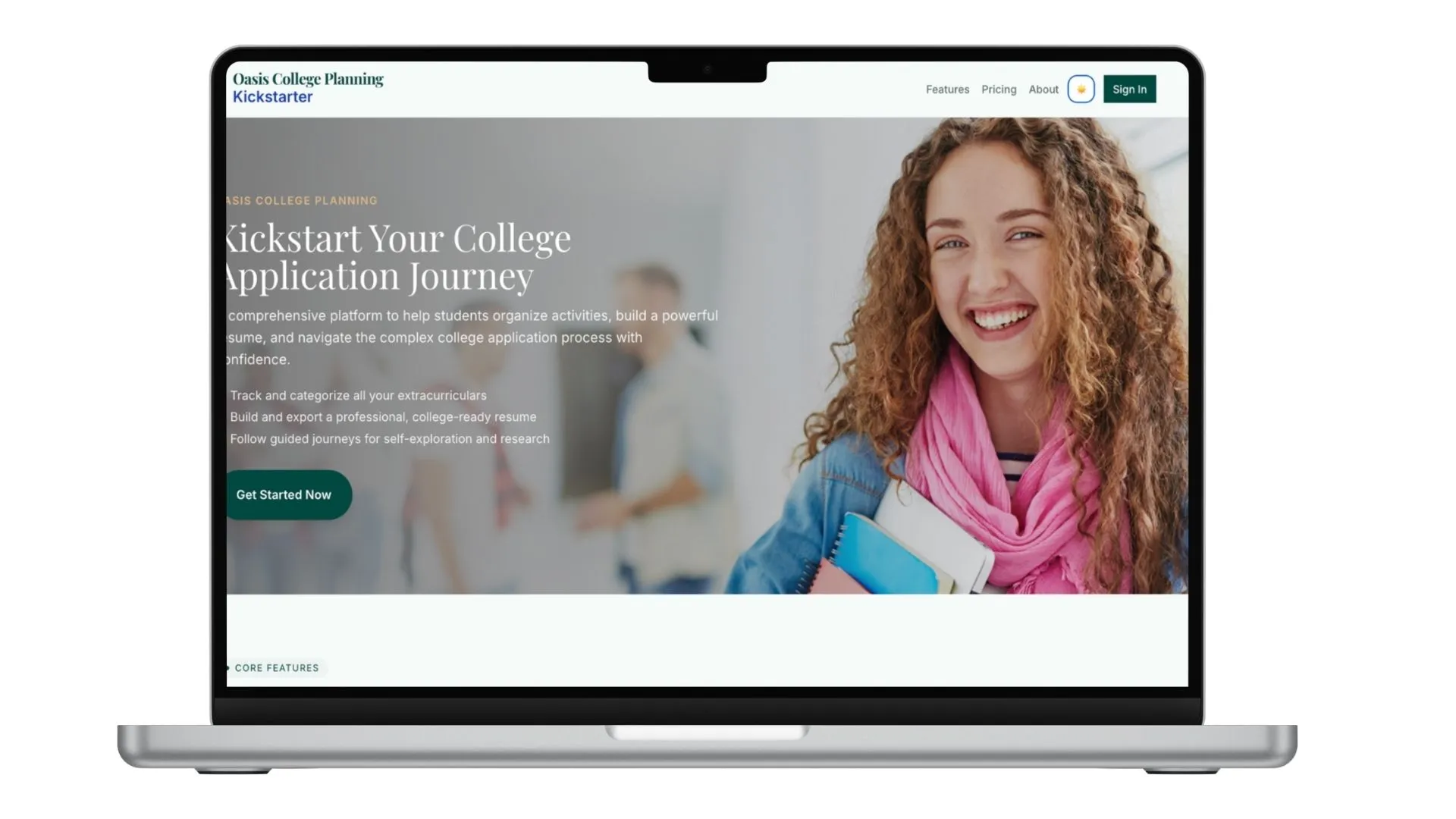 Oasis College Planning Kickstarter hero illustration