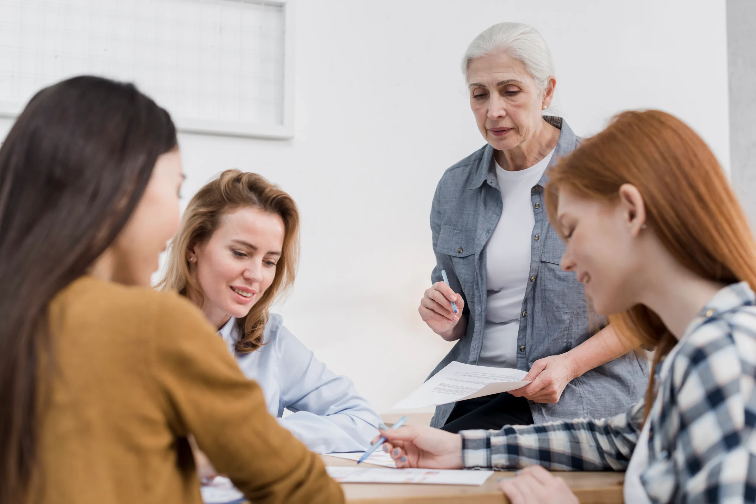 Counseling session with mother, daughter, and counselor